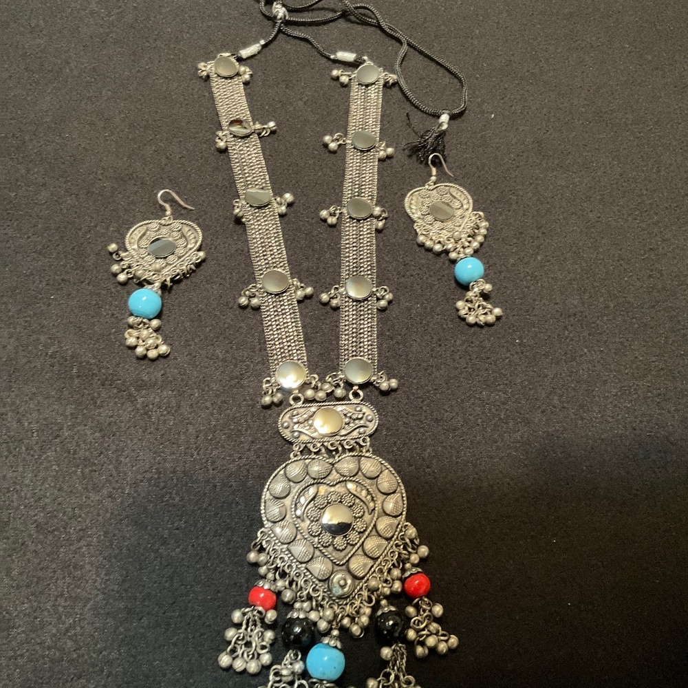 Bellydance, tribal, boho necklace set